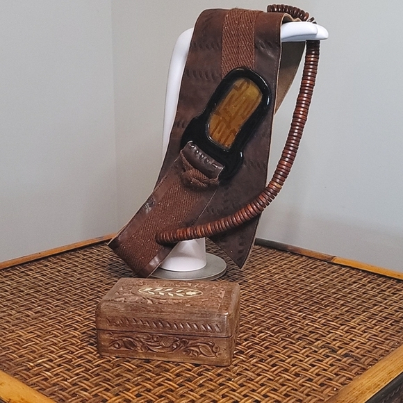 Rare 80's Lisandro Sarasola vintage leather belt. Halloween or theater costumes. - Picture 2 of 9